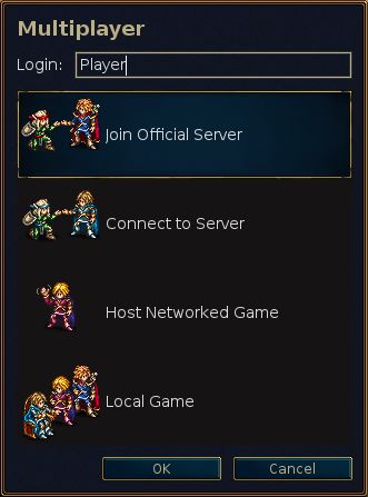 Multiplayer dialog