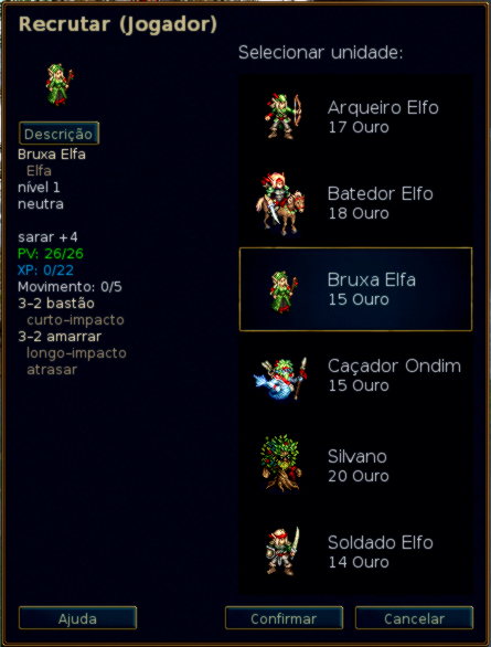 Opção de recrutamento